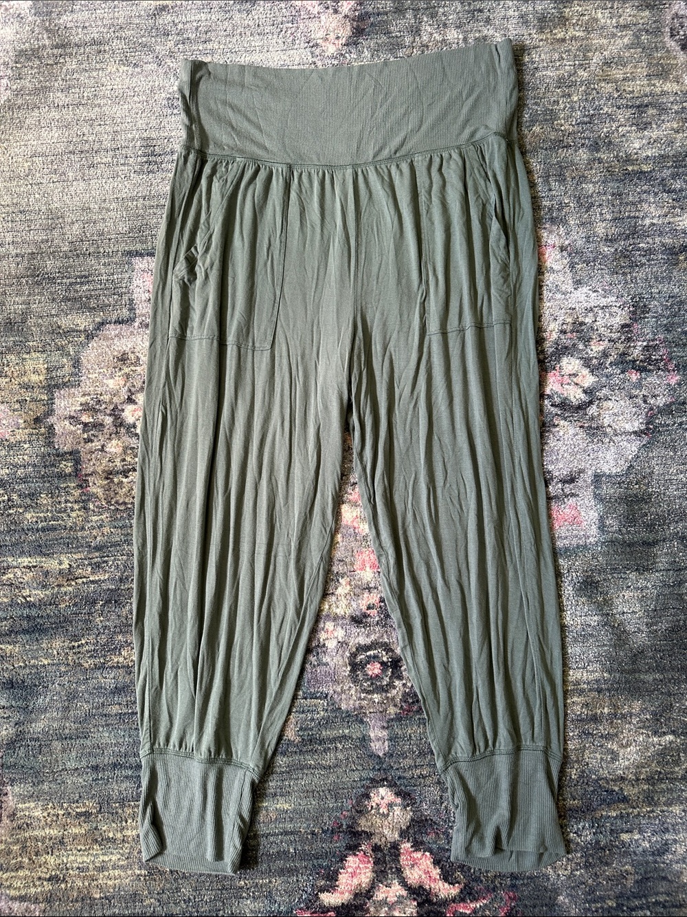 aerie XXL High Waist So Soft Flowy Army Green Jogger Pants NWT
